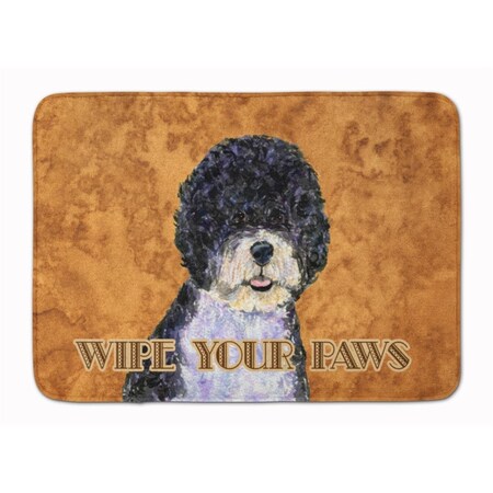 Carolines Treasures Portuguese Water Dog Wipe Your Paws Machine Washable Memory Foam Mat SS4894RUG